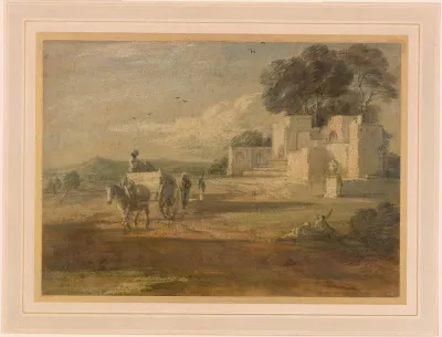 Landscape With Horse And Cart And Ruin