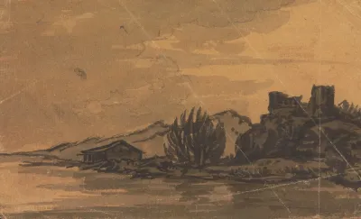 Landscape With House At The Riverbank