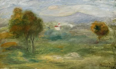 Landscape With Houses In Cagnes Sur Mer