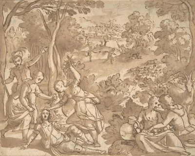 Landscape With Lovers And Hunters