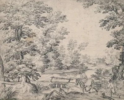 Landscape With Man On Horseback