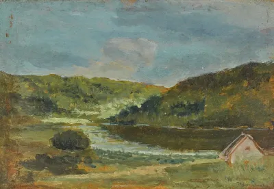 Landscape With Mill Study
