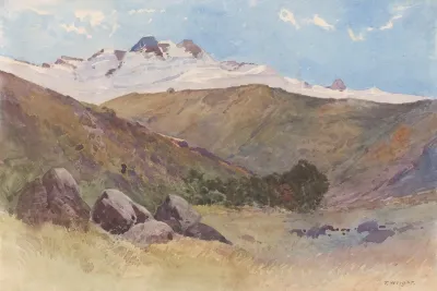 Landscape With Mountain And Gully