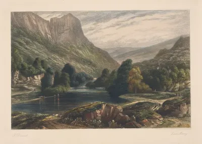 Landscape With Mountain Lake Peter Dewint