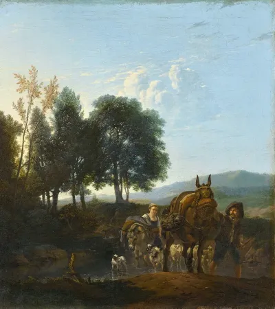 Landscape With Mule Driver