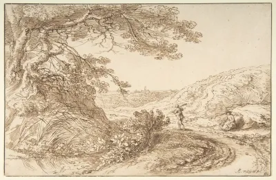 Landscape With Old Trees And Figures