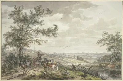 Landscape With Pack Donkeys Near Hilversum