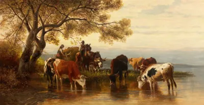 Landscape With Peasants And Cattle 2