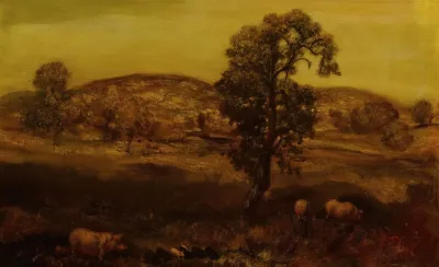 Landscape With Pigs Autumn Landscape