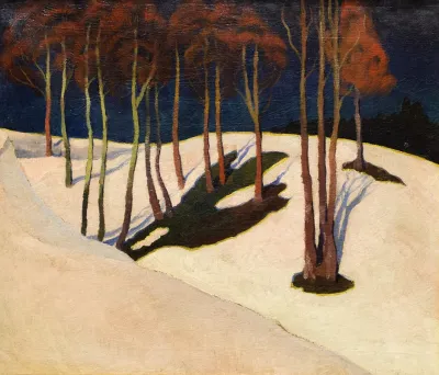 Landscape With Red Trees