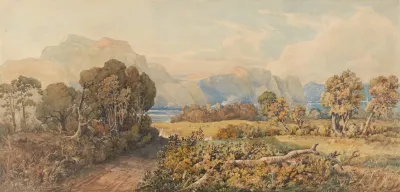 Landscape With River And Mountains