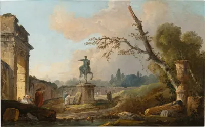 Landscape With Ruins And The Statue Of Marcus Aurelius