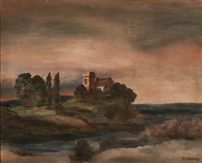 Landscape With Ruins On A Hill