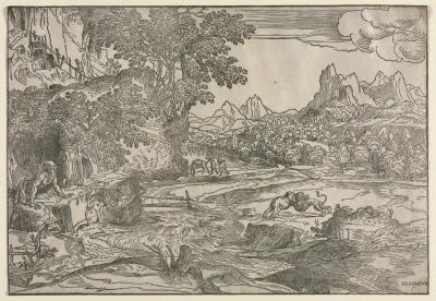 Landscape With Saint Jerome And Two Lions