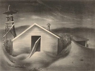 Landscape With Shack After Windstorm