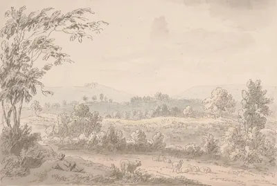 Landscape With Shepherd And Sheep