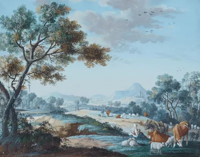 Landscape With Shepherds And Animals