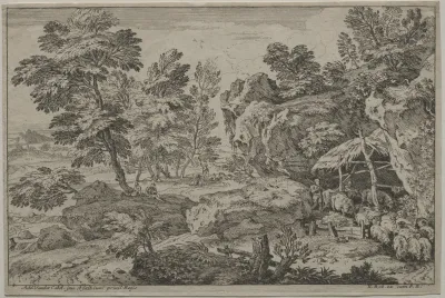 Landscape With Shepherds And Two Flocks