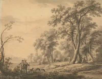 Landscape With Sportsman And Guns