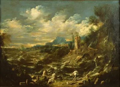 Landscape With Stormy Sea