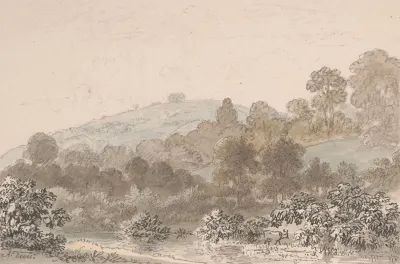 Landscape With Stream In Foreground