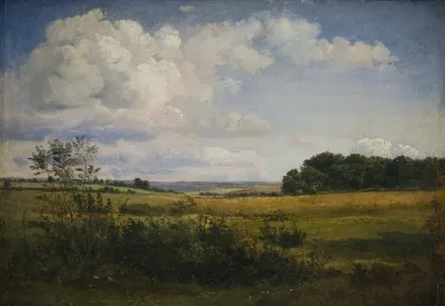Landscape With Sunlit Clouds