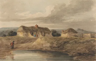 Landscape With Thatched Buildings