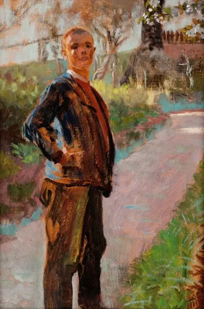 Landscape With The Artists Son On A Path