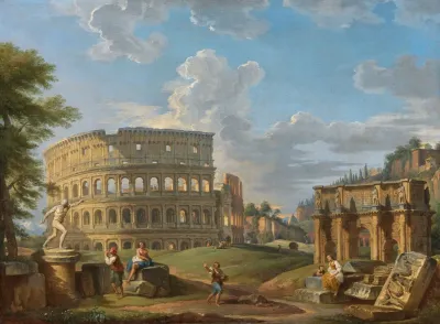 Landscape With The Colosseum And Arch Of Constantine Rome