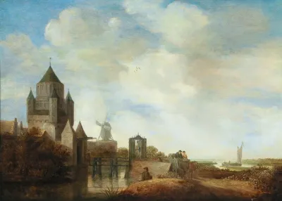 Landscape With The Klijne Houtpoort In Haarlem