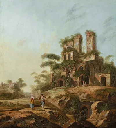 Landscape With The Ruins Of Aqua Julia In Rome