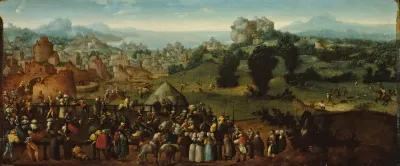 Landscape With Tournament And Hunters