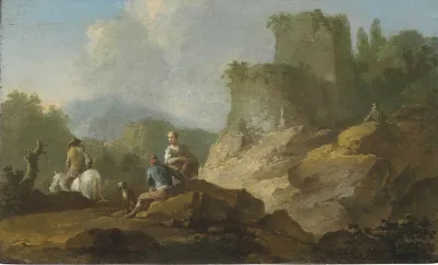 Landscape With Travellers And Ruins