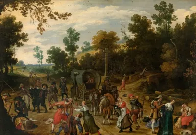 Landscape With Travellers Attacked By Robbers