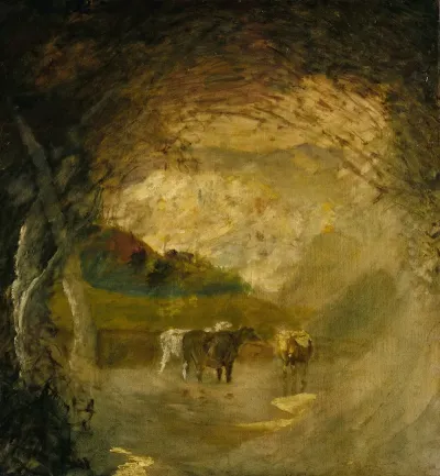 Landscape With Trees And Cattle