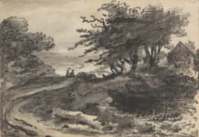 Landscape With Trees And Two Figures