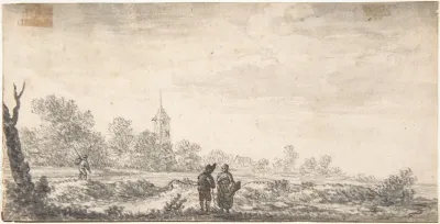 Landscape With Two Figures Conversing