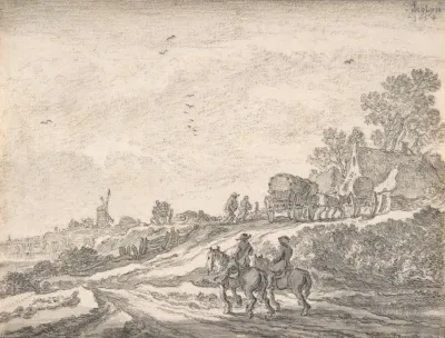 Landscape With Two Men On Horseback