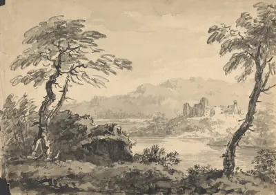 Landscape With Two Trees And Castle