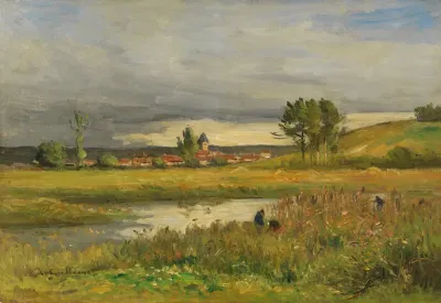 Landscape With Village And River