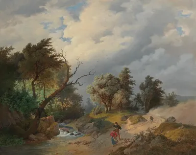 Landschaft Bei Aufziehendem Unwetter