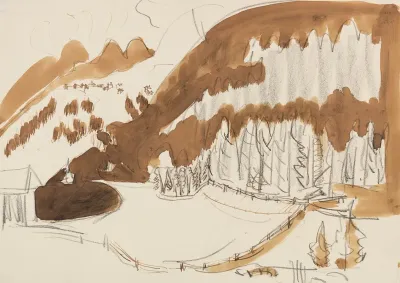 Landschaft Bei Davos Berglandschaft Im Winter Bewaldete Berglandschaft 2