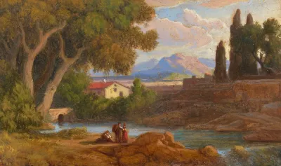 Landschaft Bei Den Sabiner Bergen Rocca Di Mezzo