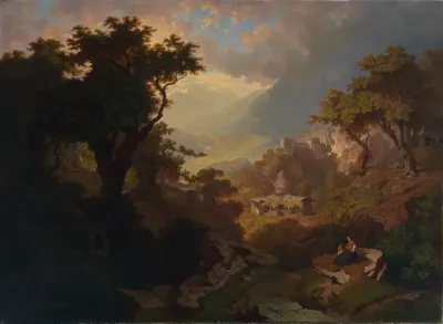 Landschaft Bei Meran Mit Blick Auf Schlos Tirol