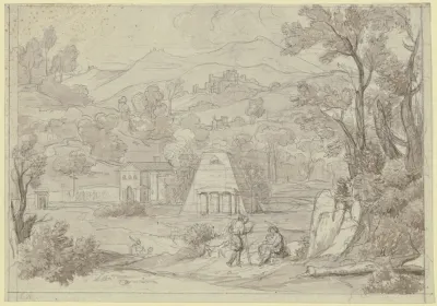 Landschaft Bei Nemi Mit Monte Cavo