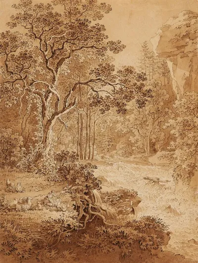 Landschaft Im Schandauer Grund