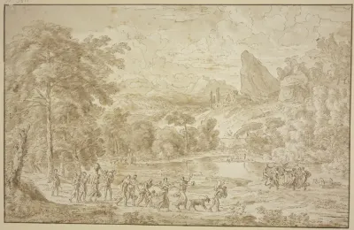 Landschaft Mit Bacchantischem Opferzug