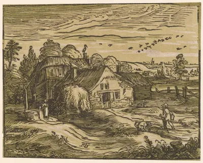 Landschaft Mit Bauerngehoft