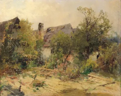 Landschaft Mit Bauernhaus