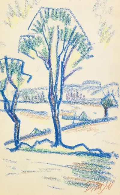 Landschaft Mit Baumen 2